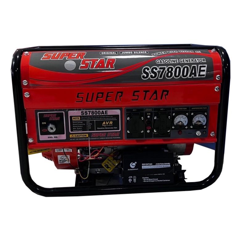 موتور برق بنزینی سوپر استار مدل ss7800ae سه کیلوات استارتی