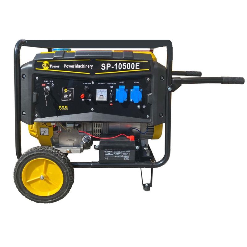 موتور برق سان پاور مدل sp 10500e 7.5kw استارتی چرخدار
