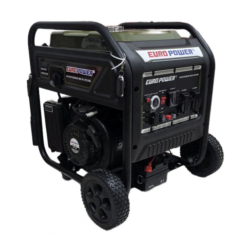 موتور برق گازسوز 9 اسب بخار یورو پاور مدل ep4070dxew inv r lpg_ng