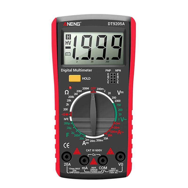 مولتی متر دیجیتال آننگ مدل dt9205a