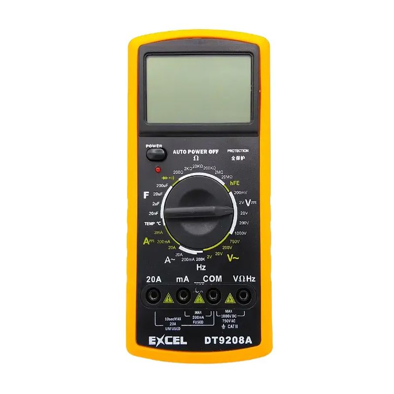 مولتی متر دیجیتال اکسل مدل excel dt9208a