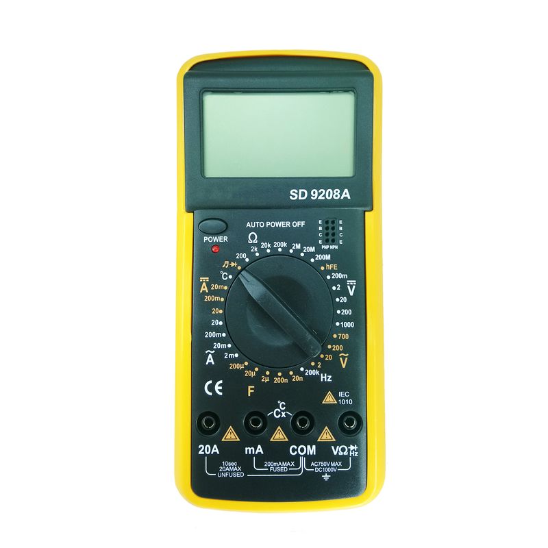 مولتی متر دیجیتال مدل 9208a