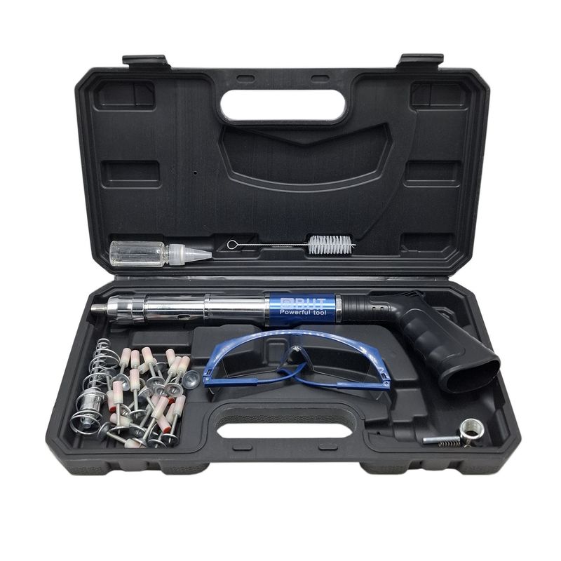 میخ کوب صنعتی بی یو تی مدل powerful tool سایز 20  50 میلی متر به همراه 20 عدد میخ چاشنی مجموعه 30 عددی