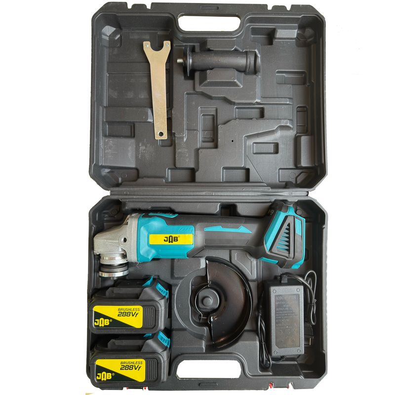 مینی فرز شارژی براشلس 125 میلی متری 228 ولت جاب مدل jb 228 super pro مجموعه 8 عددی