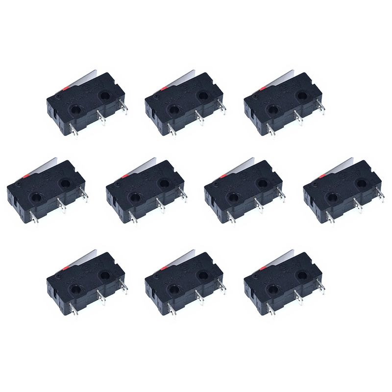 میکرو سوئیچ اهرم دار مدل 5a 125 250v بسته 10 عددی