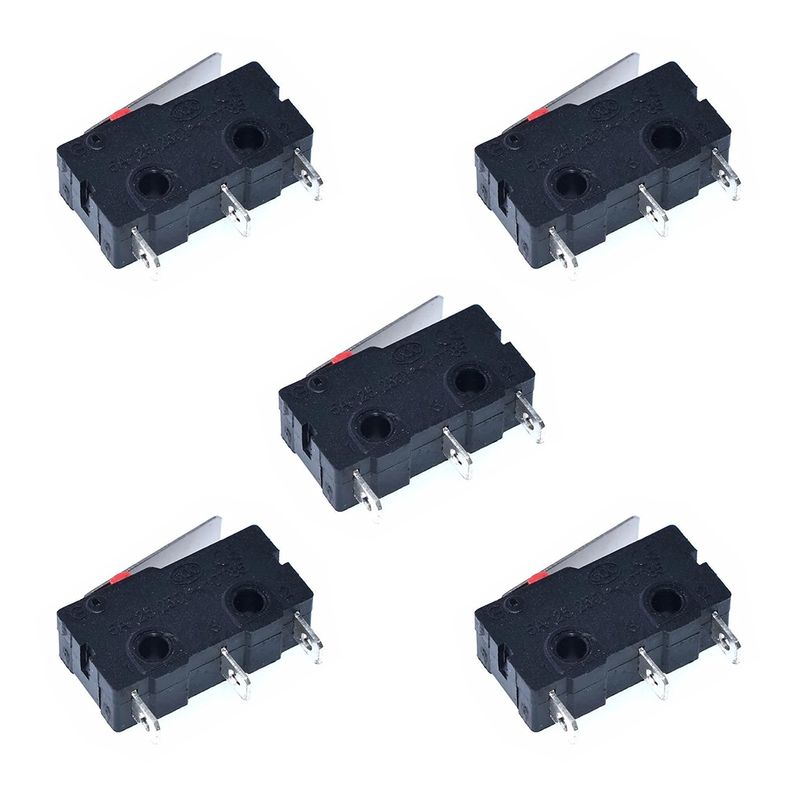 میکرو سوئیچ اهرم دار مدل 5a 125 250v بسته 5 عددی