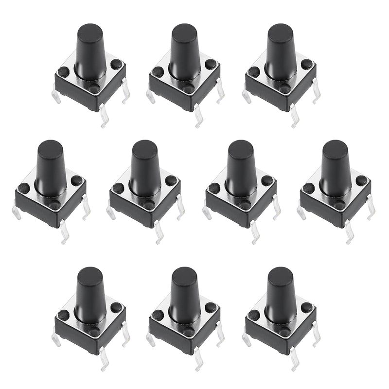 میکرو سوئیچ مدل vertical 6×6×10 4p بسته 10 عددی