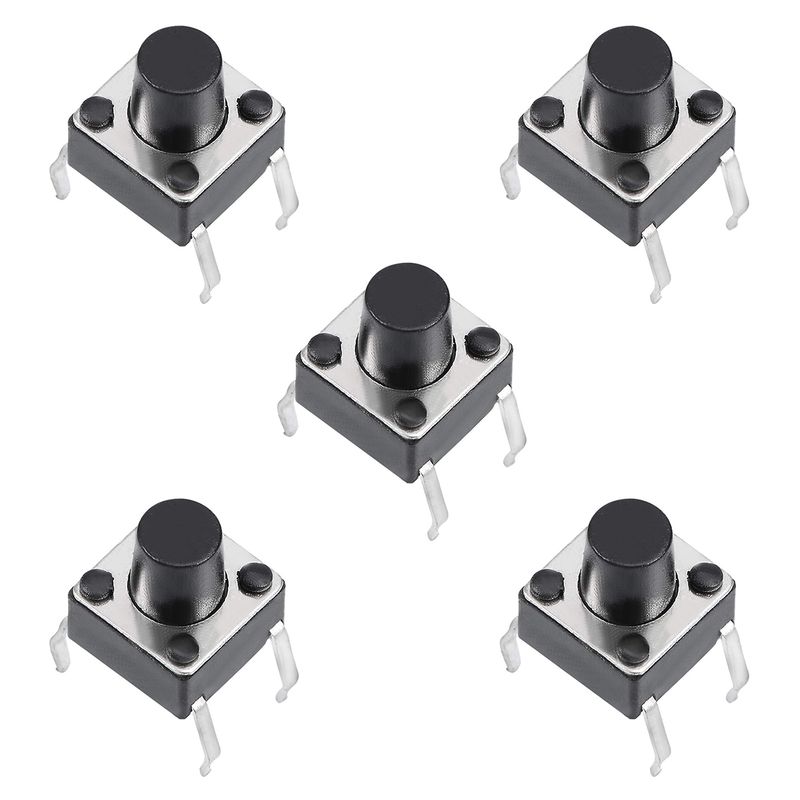 میکرو سوئیچ مدل vertical 6×6×7 4p بسته 5 عددی