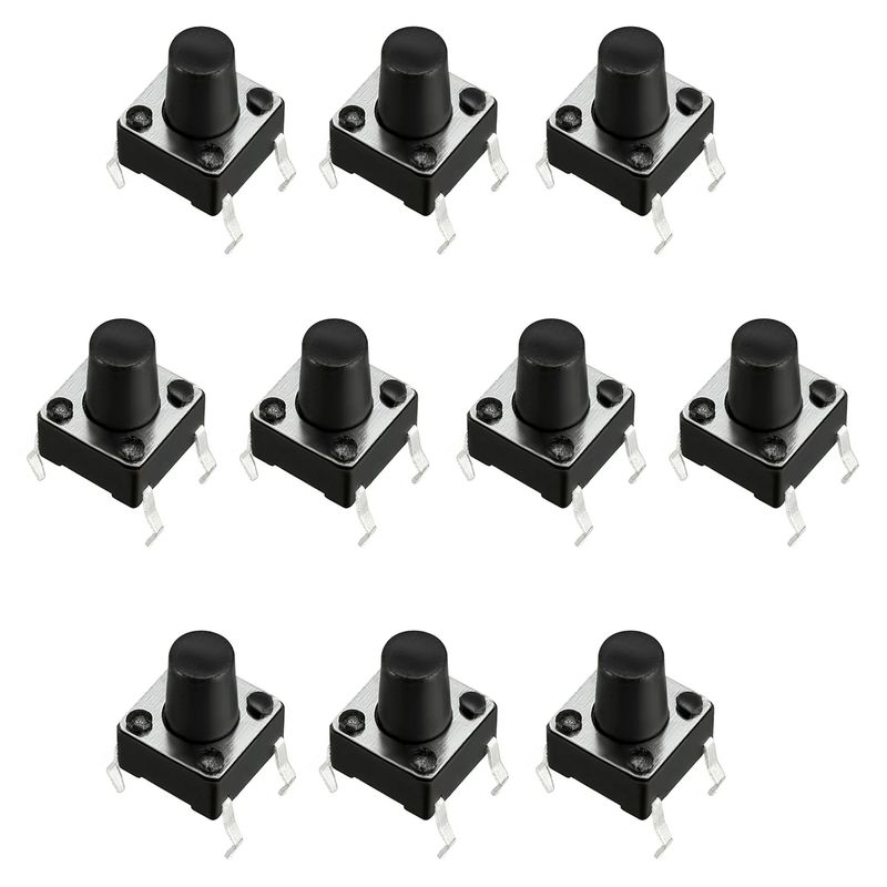 میکرو سوئیچ مدل vertical 6×6×8 4p بسته 10 عددی