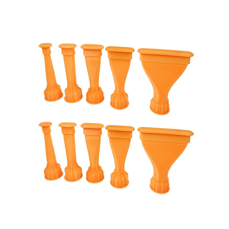 نازل چسب سیلیکون مدل تخت و عاج دار بسته 10 عددی
