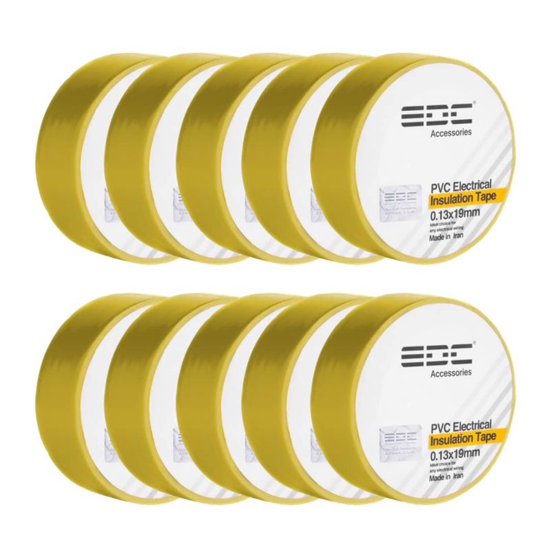 نوار چسب برق ای دی سی مدل pvc بسته 10 عددی