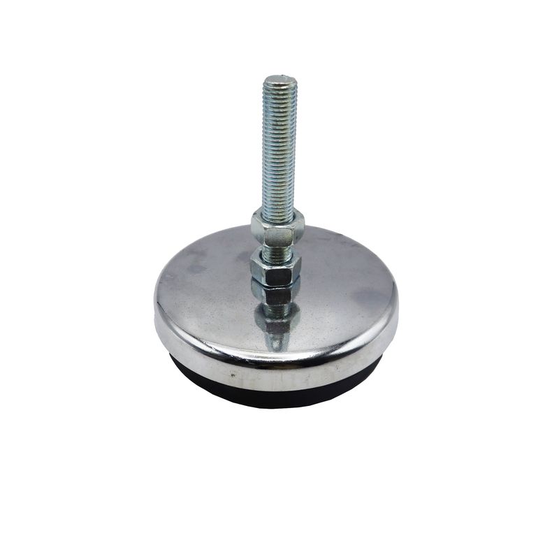 پایه ضربه گیر مدل کف لاستیکی کد yp nikel chrome 134mm_14mm