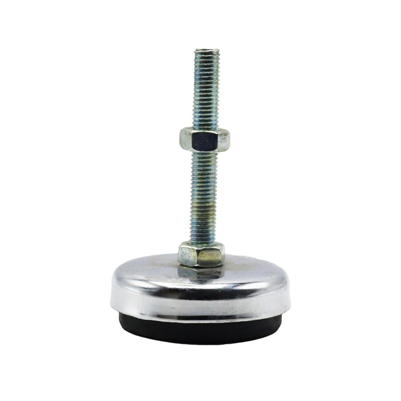 پایه ضربه گیر مدل کف لاستیکی کد yp nikel chrome 94mm_12mm