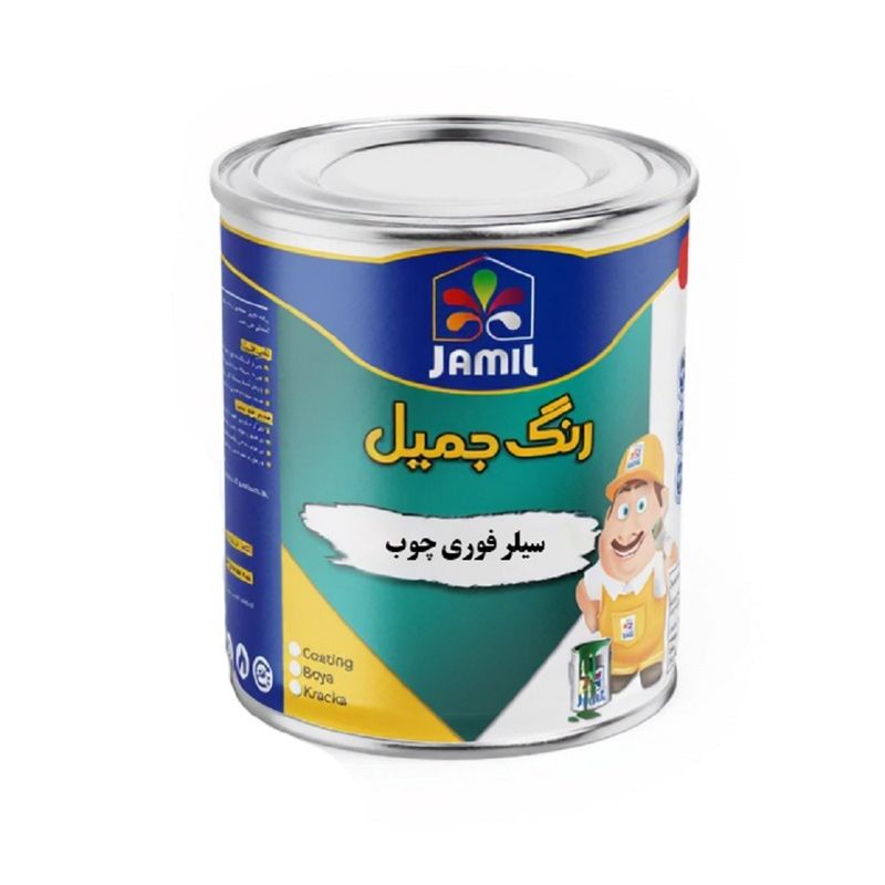پوشش سیلر شفاف جمیل مدل سریع خشک کد 321 حجم 4 لیتر مناسب برای سطوح چوبی
