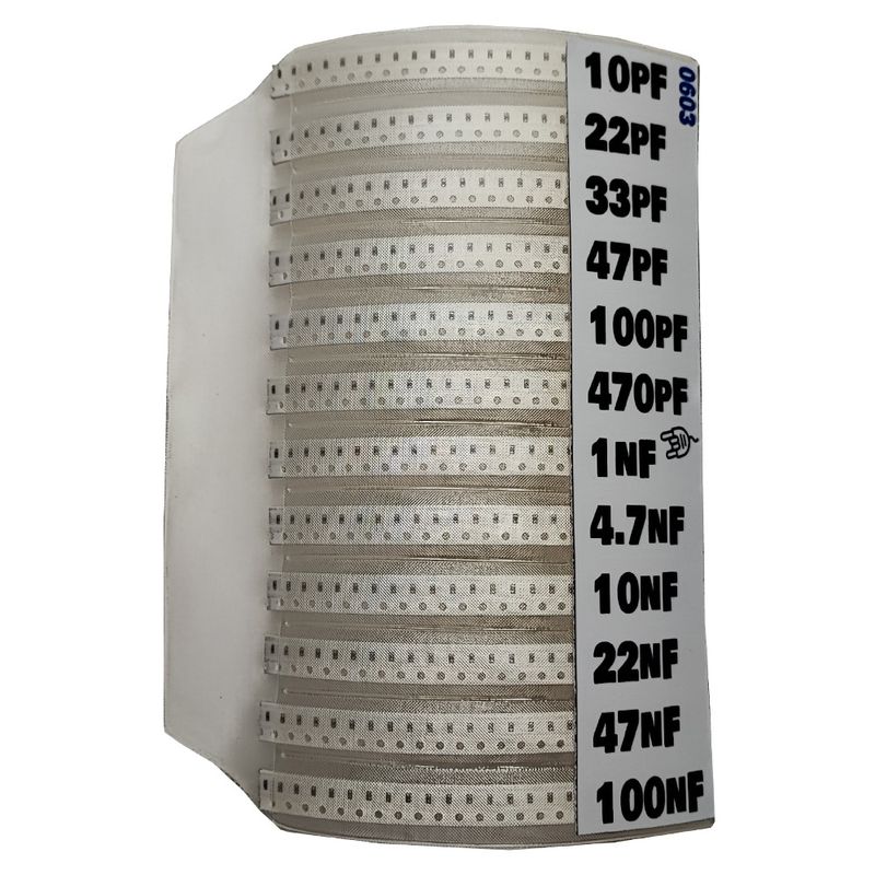 پک خازن smd مصیعلا مدل 0603 بسته 300 عددی