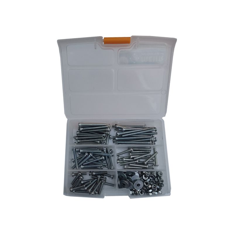 پیچ استوانه و مهره مدل irano m4 250 مجموعه 250 عددی