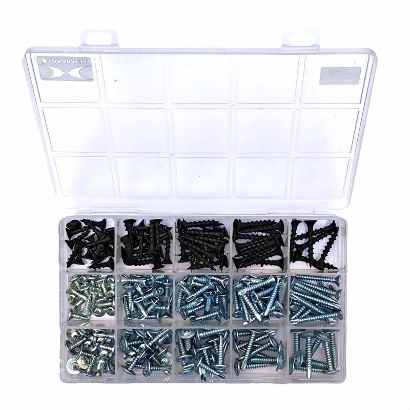 پیچ سرمته و ام دی اف هامر مدل home fix k بسته 210 عددی