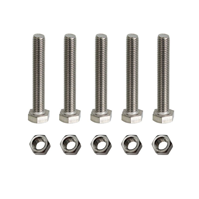 پیچ و مهره مدل hex 12 80 بسته 10 عددی