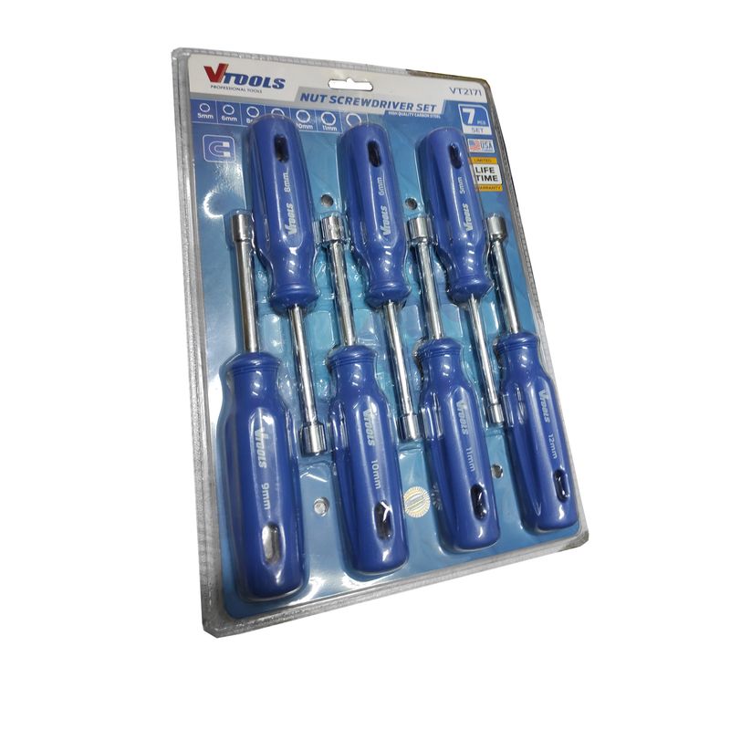 پیچ گوشتی بکسی  وی تولز مدل smt nutscrewdriverset 7pcs بسته 7 عددی