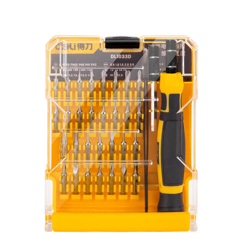 پیچ گوشتی دلی مدل dl1033d مجموعه 33 عددی