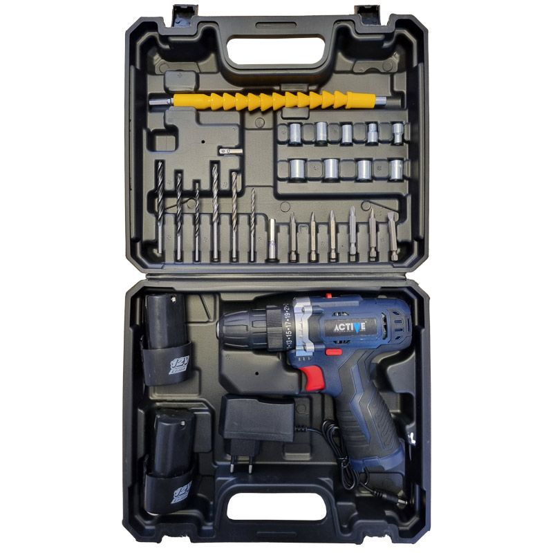 پیچ گوشتی شارژی اکتیو تولز مدل ac 2812bm بسته ۲۷ عددی