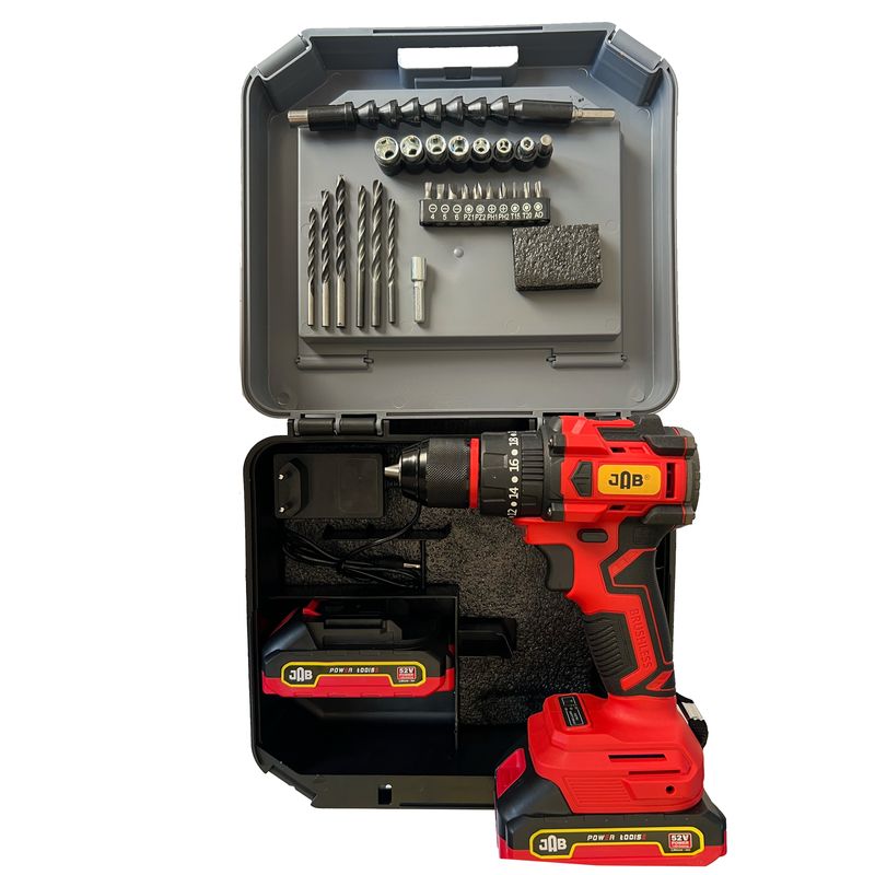 پیچ گوشتی شارژی جاب مدل jb 5250 rd مجموعه 30 عددی