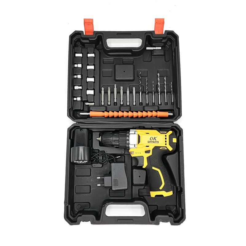 پیچ گوشتی شارژی صنعتی اوکی مدل power_tools کد 1 مجموعه 27 عددی