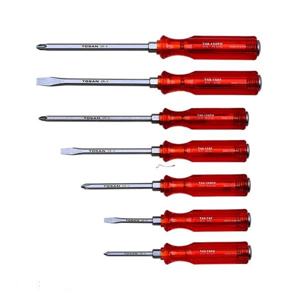 پیچ گوشتی ضربه خور توسن کد pzt 007 مجموعه 7 عددی