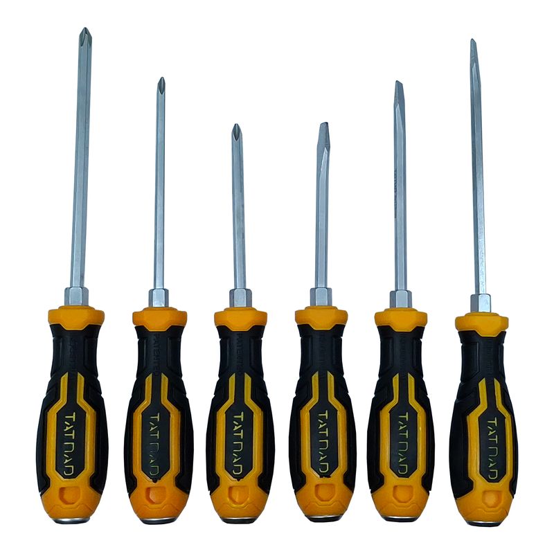 پیچ گوشتی ضربه خور دوسو و چهار سو تات ناد مدل germancraft 600 بسته 6 عددی