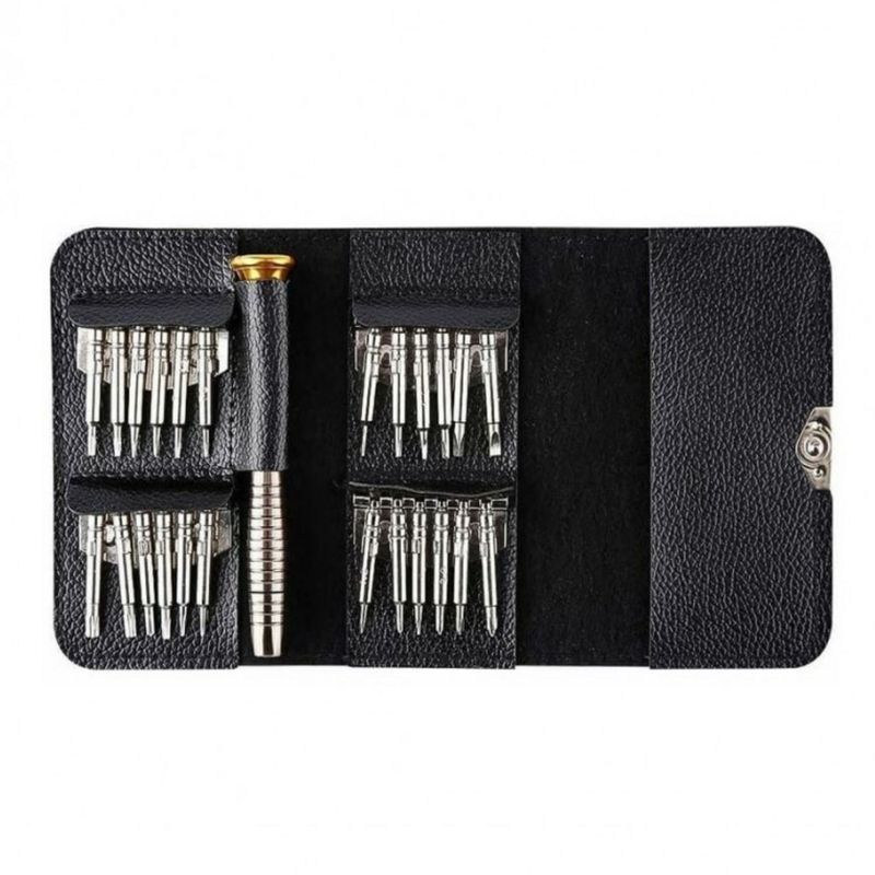 پیچ گوشتی مدل جیبی چرمی بسته 25 عددی