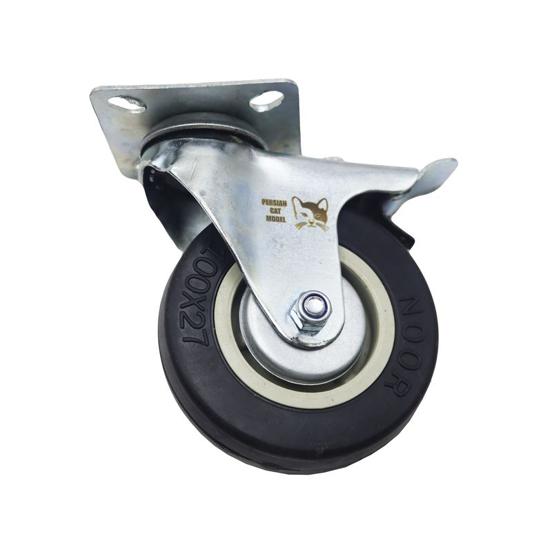 چرخ کفی‌دار پرشین کت مدل ترمزدار کد ypt no lastik kafi 100*20mm