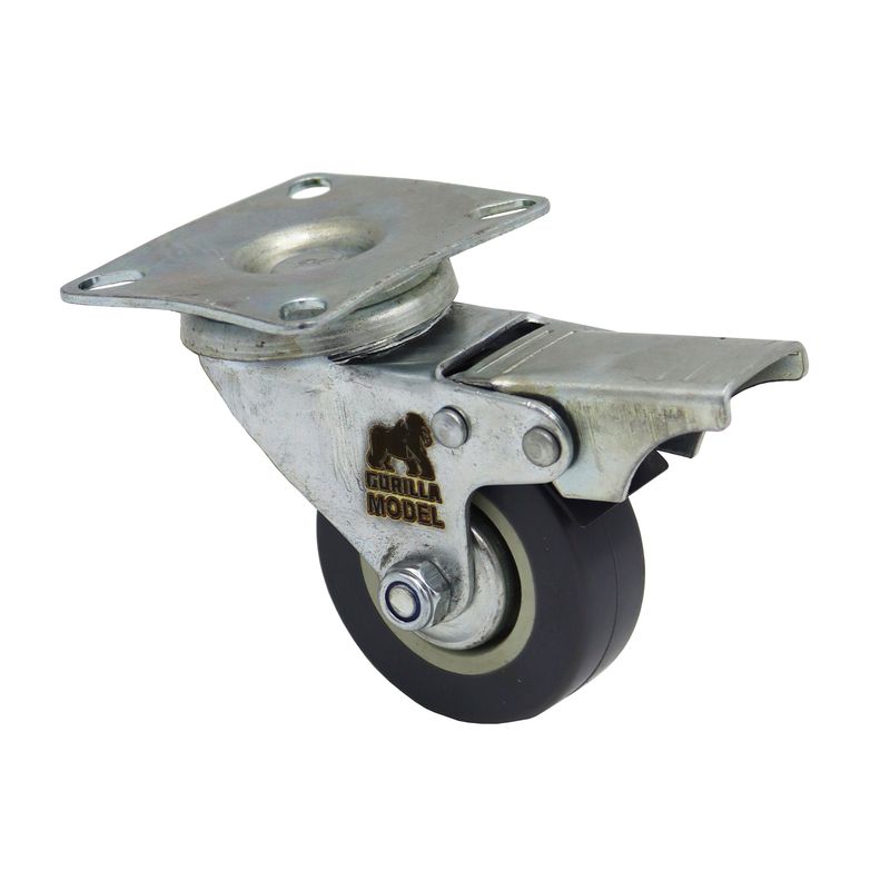 چرخ گردان ترمزدار کفی دار مدل گوریلا کد ypt lastik kafi 50mm