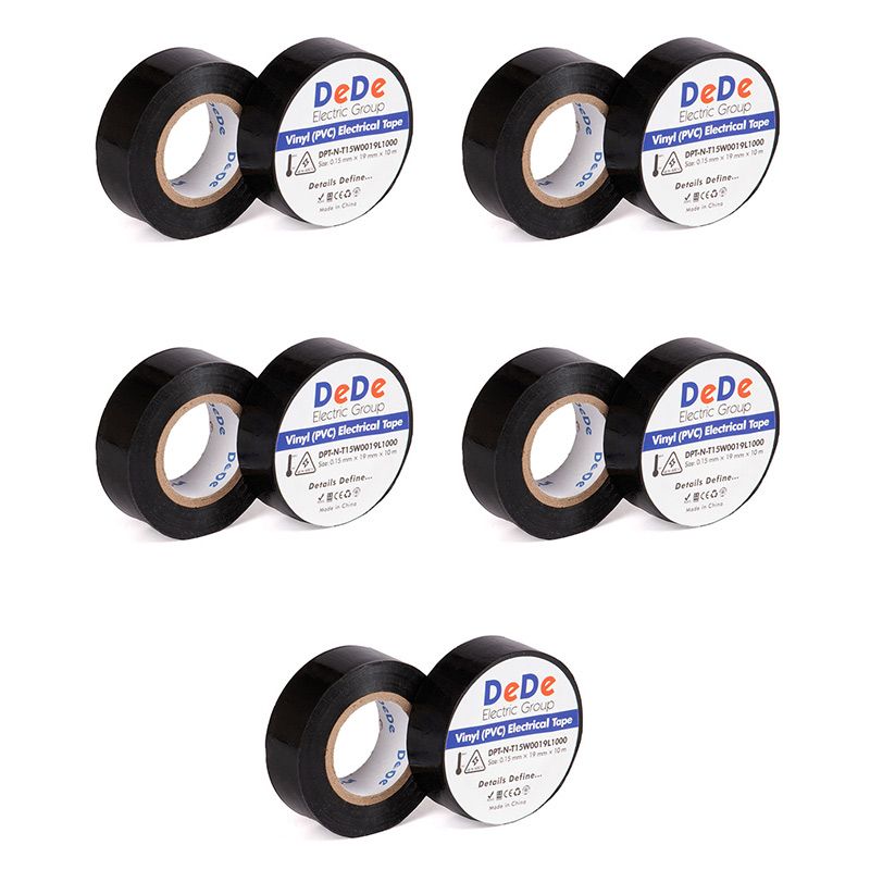 چسب برق ده ده الکتریک گروپ مدل vinyl pvc بسته 10 عددی