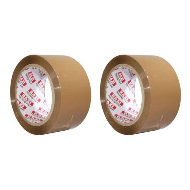 چسب پهن رازی مدل packing tape عرض 5 سانتی متری مجموعه 2 عددی