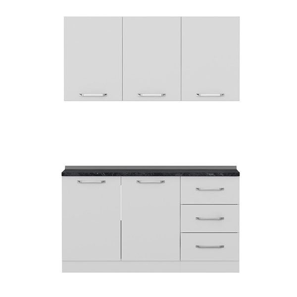 کابینت زمینی فلفور کابینت مدل 150 cm مجموعه چهار عددی