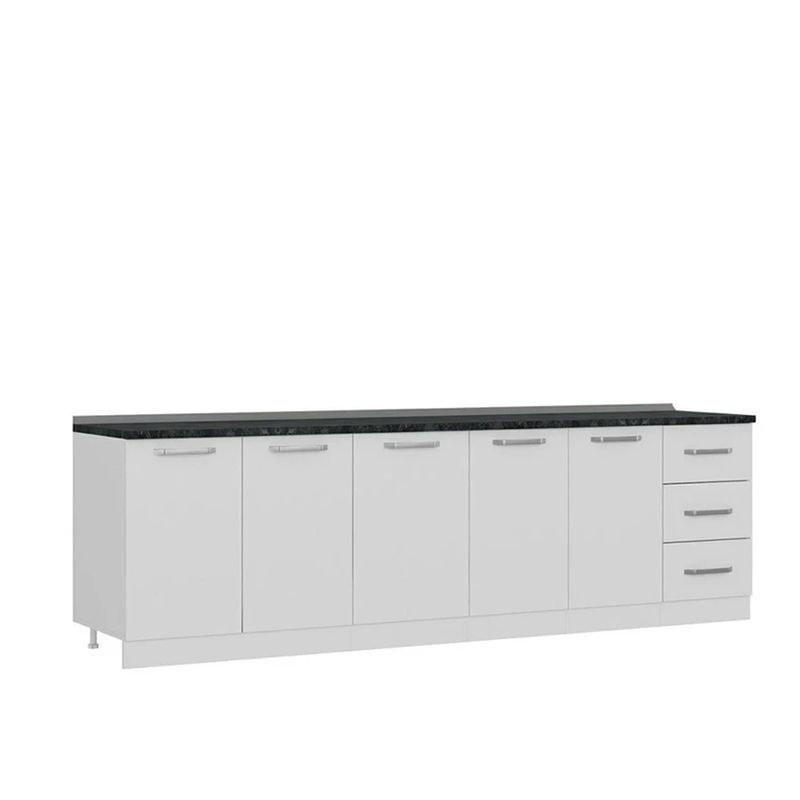 کابینت زمینی فلفور کابینت مدل 270 cm مجموعه چهار عددی