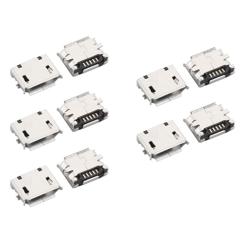 کانکتور micro usb مادگی مدل smd بسته 10 عددی