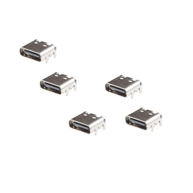 کانکتور usb c مادگی مدل dip بسته 5 عددی