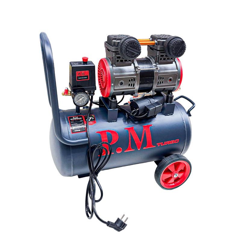 کمپرسور باد سایلنت پی‌اِم مدل tm‑30 turbo ظرفیت ۳۰ لیتر
