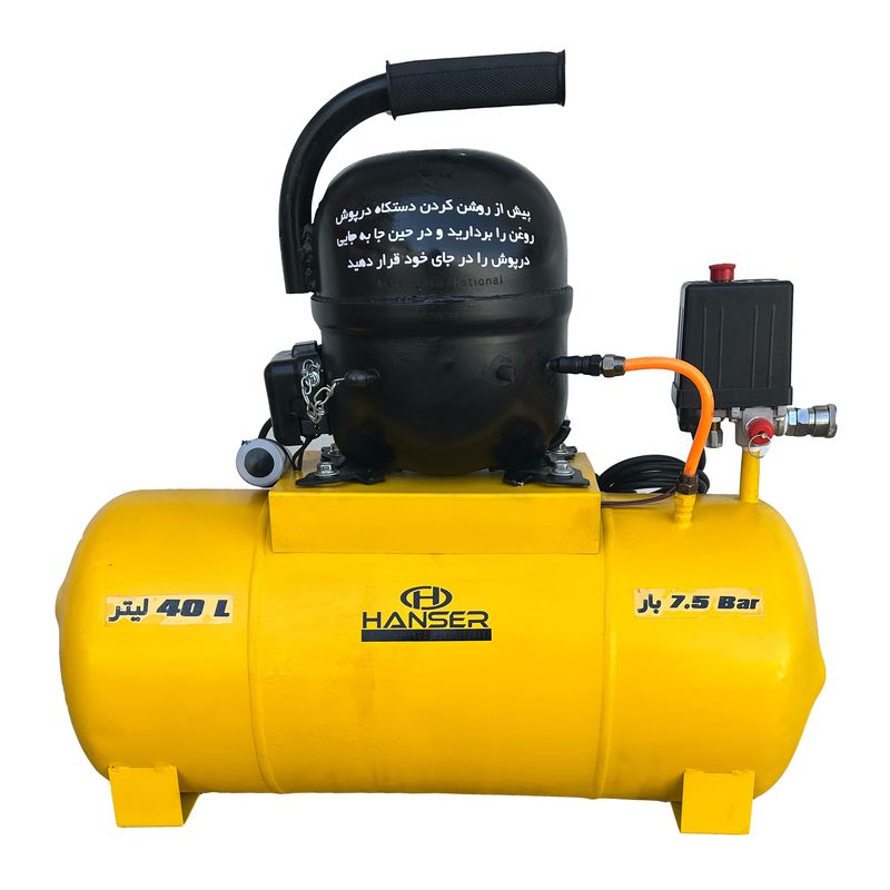 کمپرسور هوا هنسر مدل h4075 ظرفیت 40 لیتر