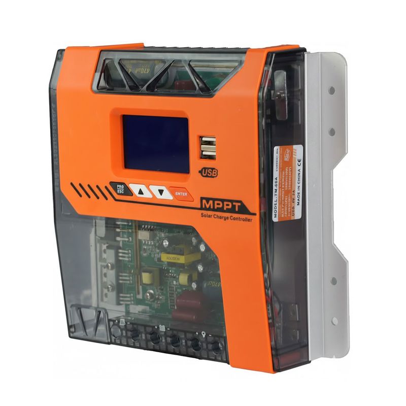 کنترل کننده شارژ دیجیتال خورشیدی مدل 60a کد mppt tm