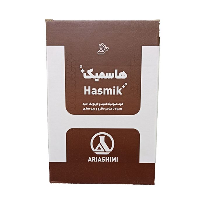 کود اسید هیومیک و فولویک اسید آریا شیمی مدل هاسمیک وزن 1.5 کیلوگرم