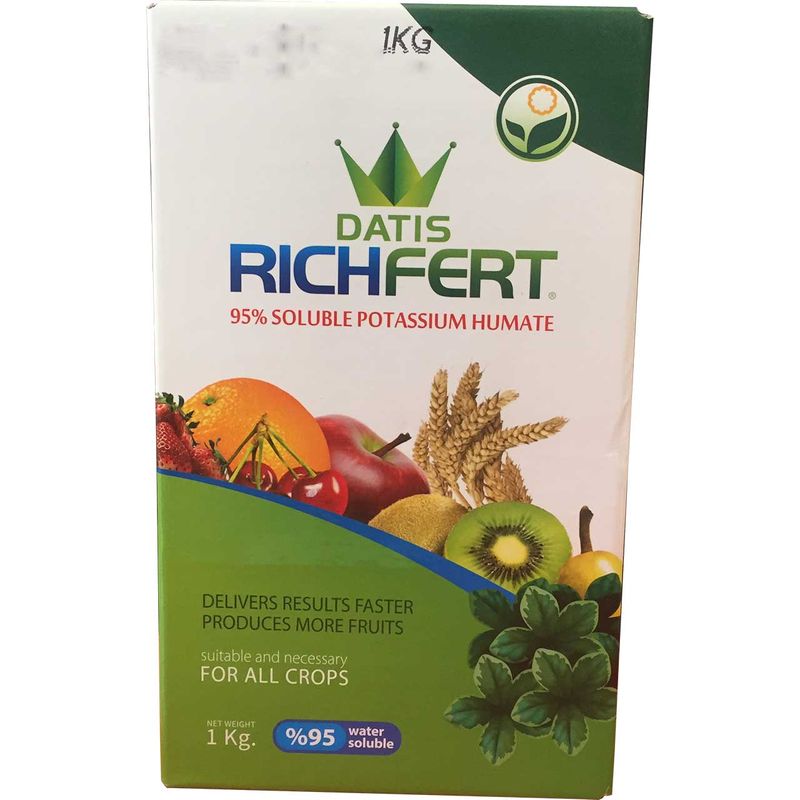 کود اسید هیومیک و فولویک اسید داتیس مدل richfert بسته 1 کیلوگرمی
