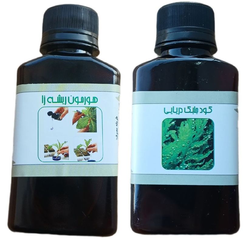 کود مایع جلبک دریایی و هورمون ریشه زا مدل life drop حجم 110 میلی لیتر