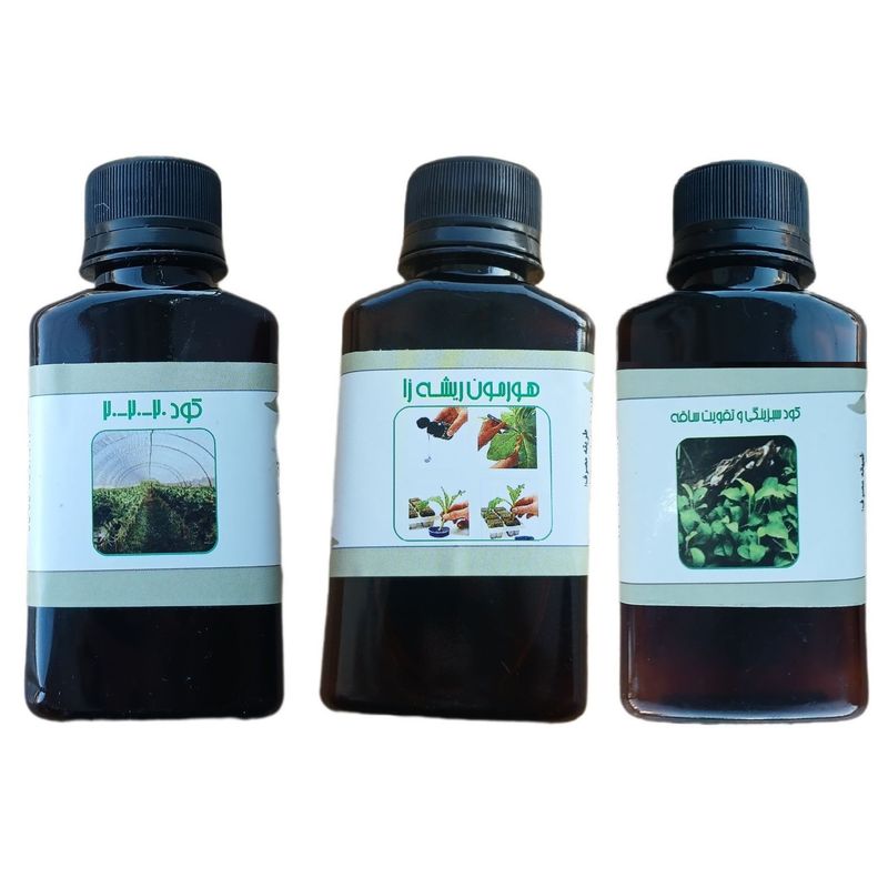 کود مایع کامل سه بیست و کود سبزینگی و تقویت ساقه و هورمون ریشه زا مدل life drop حجم 110 میلی لیتر بسته 3 عددی