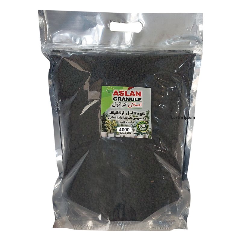 کود کامل اصلان گرانول مدل agorganic 40 وزن 4000 گرم
