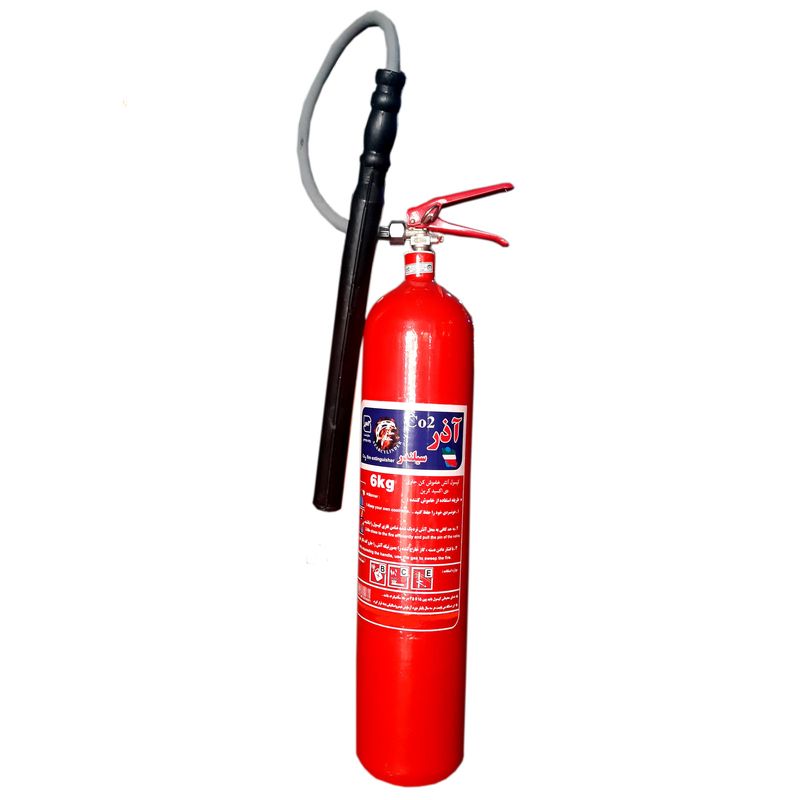 کپسول آتش نشانی آذر سیلندر مدل co2 ظرفیت 6 کیلوگرم