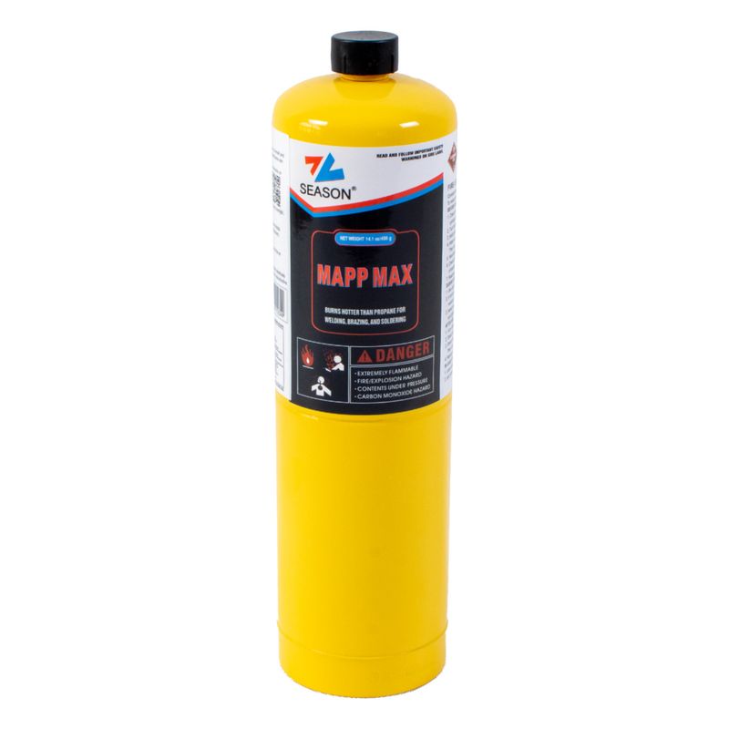 کپسول گاز مپ جوشکاری سیزن مدل mapp max وزن کل 850 گرم