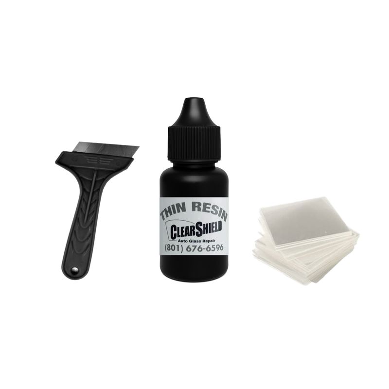 کیت ترمیم شیشه اتومبیل کلرشیلد مدل blackresin حجم 5 میلی لیتر