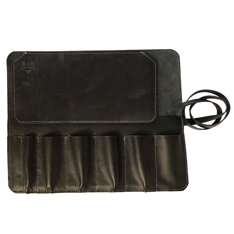 کیف ابزار چرم طبیعی – دست دوز مدل m رنگ مشکی b&s leather